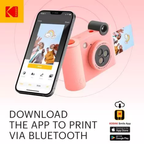 KODAK מצלמת אינסטנט מדגם Smile Plus (ורוד)