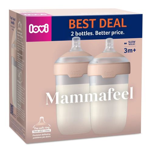 לאבי מארז זוגי – מסדרת Mammafeel שני בקבוק 250 מ”ל זרימה איטית 3+