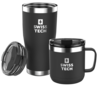סט כוס ומאג תרמי 591 ו-413 מ"ל שחור Swiss+Tech ST001185