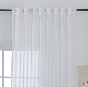 וילון גוטייה שיפון לבן כנף 1 