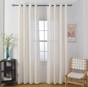 לינס - וילון רינגים שמנת 160×140 ס״מ