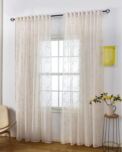 וילון השחלה אופל רקום – אבן ‎140×160 ס״מ