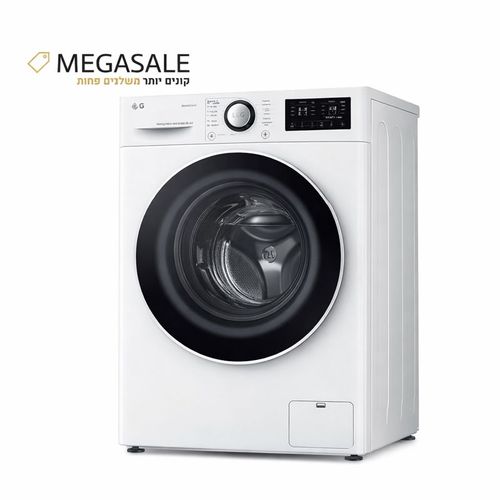 מכונת כביסה LG F2X50S9TWB קיבולת 9 ק״ג עם AI Direct Drive, חיבור Wi-Fi וטכנולוגיית קיטור