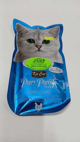 kit cat purr puree PLUS מעדן שלוק בתוספת גלוקוזמין לחתולים 4 יחידות של 15 גרם ( סה