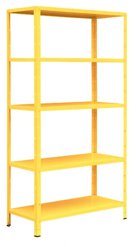 סט מדפי מתכת פירנצה צהוב 5 קומות למחסן