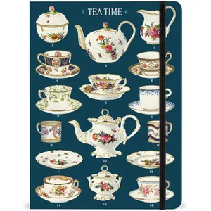 A5 מחברת שורה: Tea Time Cavallini & Co