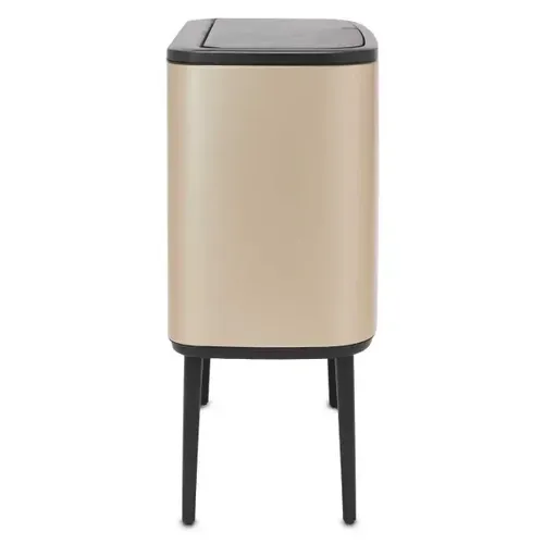 פח ברבנטיה למטבח 36 ליטר - Brabantia BO זהב מטאלי מתוך קולקציית פחי אשפה למטבח (מבט ארגונומי) - פריט מעוצב לעיצוב חלל רחצה מודרני ויוקרתי