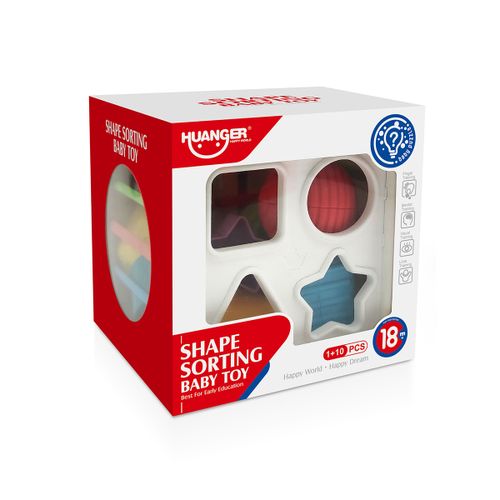 קוביית סדרן צורות עם פסי גומי