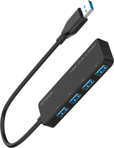 מפצל USB בעל 4 כניסות דגם HUB-010 30CM מבית Octopus