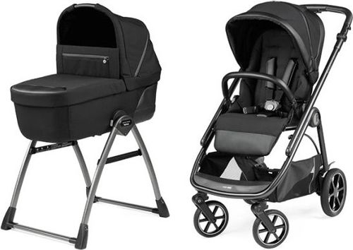 עגלת תינוק ולוצ'ה Veloce עם מנגנון נסיעה חלק, אמבטיה מרווחת ומשודרגת עם מעמד - צבע Licorice