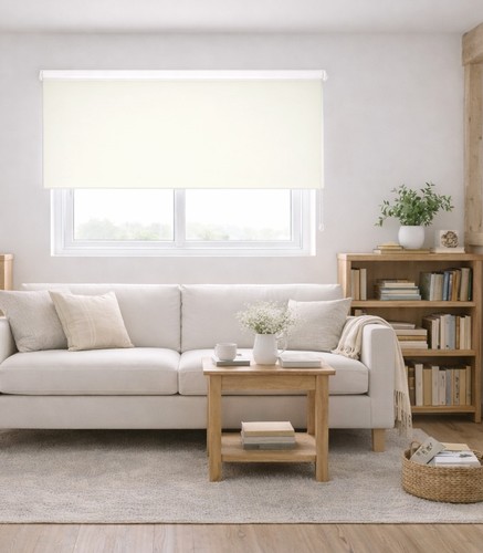 וילון גלילה האפלה אטום - קרם