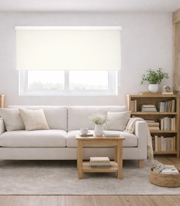 וילון גלילה האפלה אטום - קרם