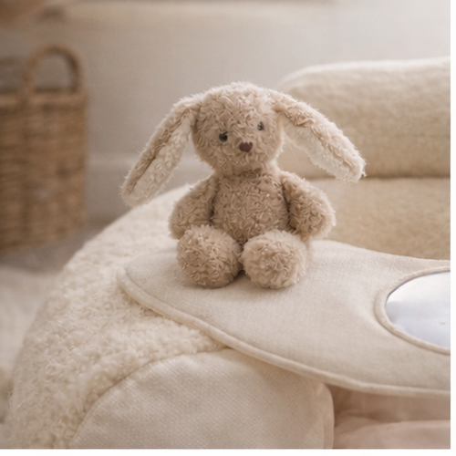 כרית ישיבה ופעילות עם מראה ובובות פעילות - קרם