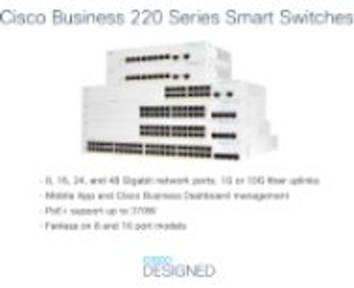 מתג מנוהל Cisco CB220 24P Port 1GB+4XSFP