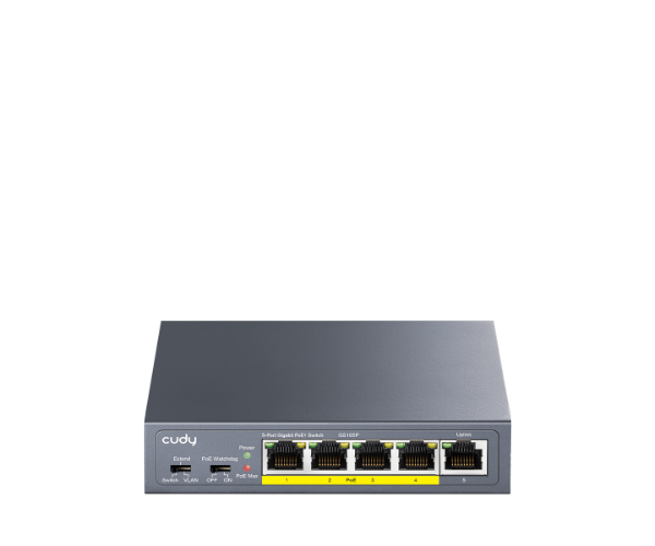 מתג לא מנוהל Cudy GS105P 5-Ports Gigabit Unmanaged POE Switch