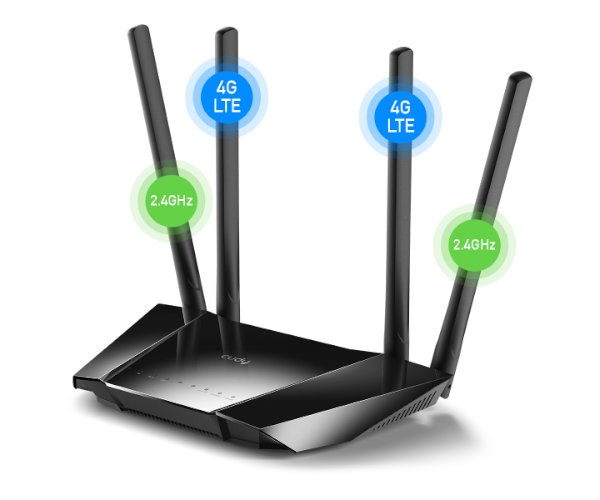 נתב אלחוטי כולל מודם סלולרי Cudy LT400 4G LTE 10/100 300Mbps