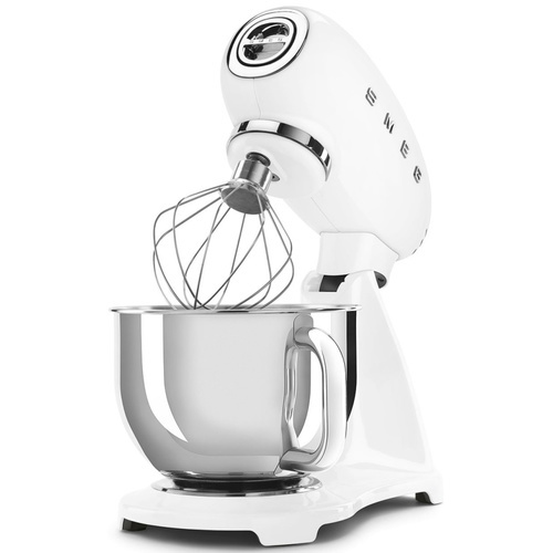 מיקסר שולחני 10 מהירויות 4.8 ליטר Smeg SMF02RDEU 800W - צבע לבן