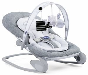 טרמפולינה לתינוק הופלה – Hoopla הופכת לכיסא נדנדה עם קשת צעצועים SIDELINE חדשנית - אפור טיטניום