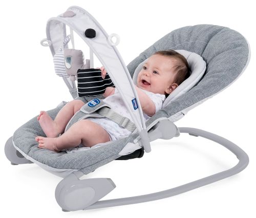 טרמפולינה לתינוק הופלה – Hoopla הופכת לכיסא נדנדה עם קשת צעצועים SIDELINE חדשנית - אפור טיטניום