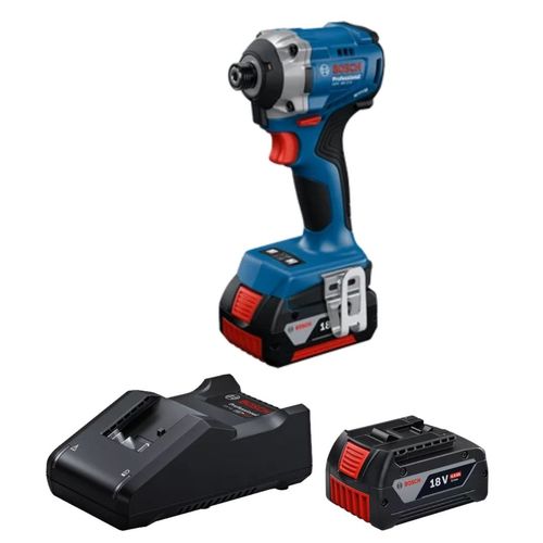מברגת אימפקט בוש GDR 18V-215 BOSCH + סוללה 4A + מטען, לעבודת הברגה יעילה וקלה