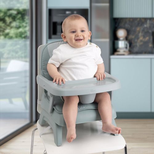 מושב הגבהה לאוכל Bento, מתקפל עם ריפוד ומגש - חום טרקוטה Terracotta