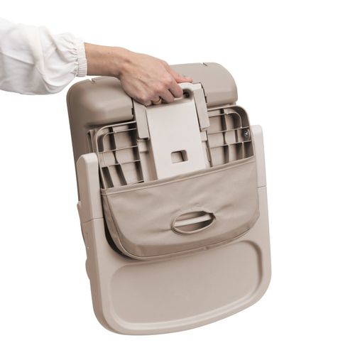 מושב הגבהה לאוכל Bento, מתקפל עם ריפוד ומגש - חום טרקוטה Terracotta