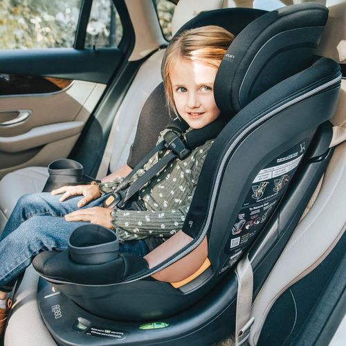 כיסא בטיחות מסתובב פיט360 זיפ קלירטקס ClearTex ZIP עם מנגנון התקנה LeverLock ומראה - שחור JET