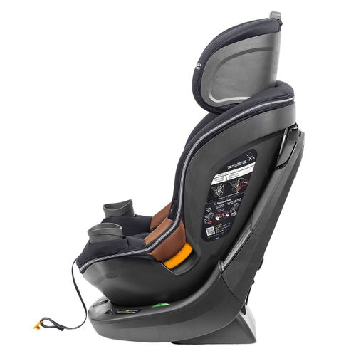 כיסא בטיחות מסתובב פיט360 זיפ קלירטקס ClearTex ZIP עם מנגנון התקנה LeverLock ומראה - שחור JET