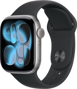 שעון חכם Apple Watch 42mm Series 11 GPS צבע שעון Space Gray Aluminium צבע רצועה Black Sport Band