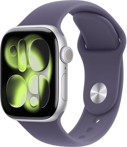 שעון חכם Apple Watch 42mm Series 11 GPS + Cellular צבע שעון Silver Aluminium צבע רצועה Purple Fog Sport Band 