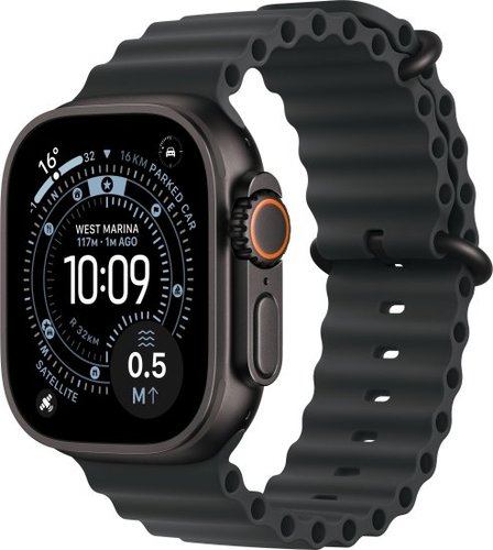 שעון חכם Apple Watch 49mm Ultra 3 GPS + Cellular צבע שעון Black Titanium צבע רצועה Black Ocean Band גודל רצועה One Size