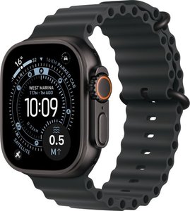 שעון חכם Apple Watch 49mm Ultra 3 GPS + Cellular צבע שעון Black Titanium צבע רצועה Black Ocean Band גודל רצועה One Size