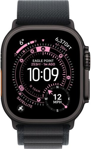 שעון חכם Apple Watch 49mm Ultra 3 GPS + Cellular צבע שעון Black Titanium צבע רצועה Black Alpine Loop גודל רצועה Large