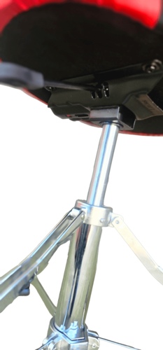 כסא תופים הידראולי עם מושב אופנוע מפנק HDT-550 שחור אדום מבית GDRUMS