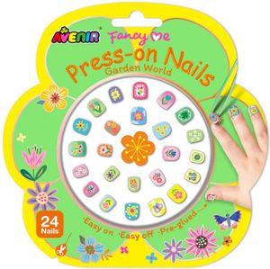 24 מדבקות ציפורניים מאויירות - פרחים