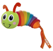  משחק לחתול קונג זחל צבעוני - Kong Cat Toy Bat-A-Bout Clackz Caterpillar