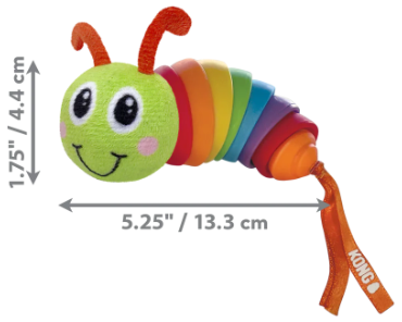  משחק לחתול קונג זחל צבעוני - Kong Cat Toy Bat-A-Bout Clackz Caterpillar