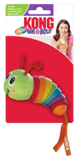  משחק לחתול קונג זחל צבעוני - Kong Cat Toy Bat-A-Bout Clackz Caterpillar