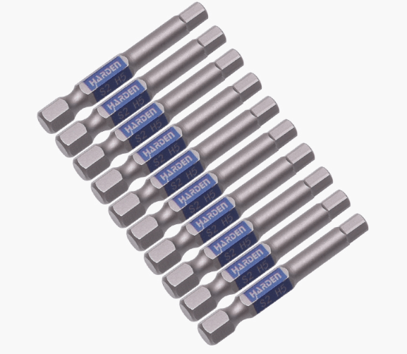 סט 10 ביטים למברג Hex H4 באורך 50 מ"מ