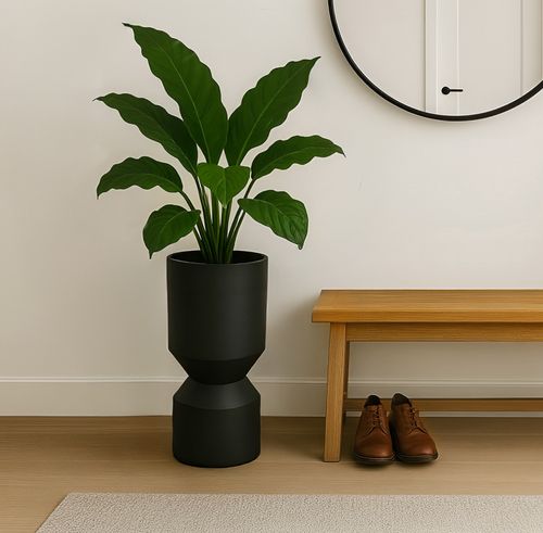 פסל דקורטיבי בראס – Golden Lace Circle – מעמד מתכת