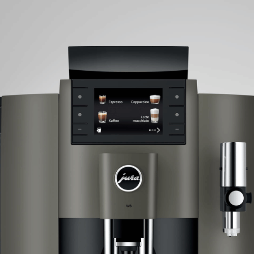 מכונת קפה יורה JURA W8 Dark Inox נירוסטה כהה + 6 ק