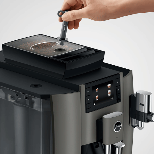 מכונת קפה יורה JURA W8 Dark Inox נירוסטה כהה + 6 ק