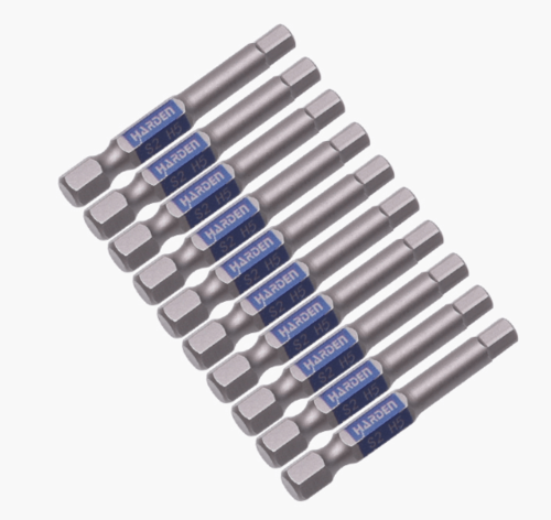 סט 10 ביטים למברג Hex H6 באורך 50 מ