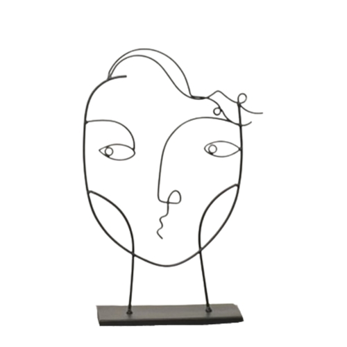 פסל מתכת דקורטיבי מירה – Mira Wire Face Sculpture