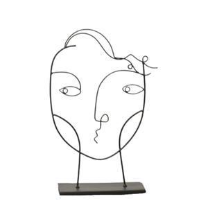 פסל מתכת דקורטיבי מירה – Mira Wire Face Sculpture