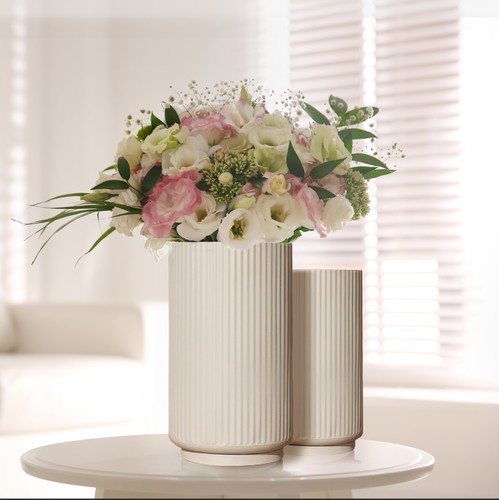 סט 2 אגרטלי מתכת עגולים | אפור בהיר