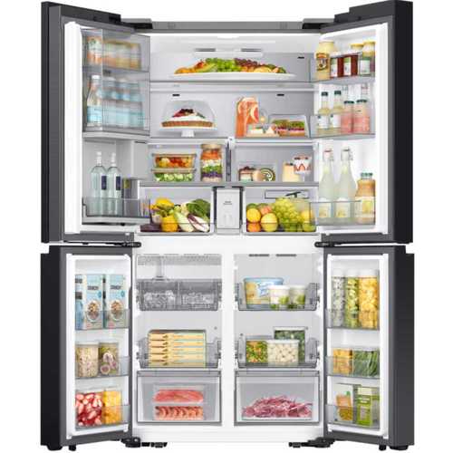 מקרר 4 דלתות 645 ליטר Samsung RF65DB970E22EU BESPOKE זכוכית שחורה