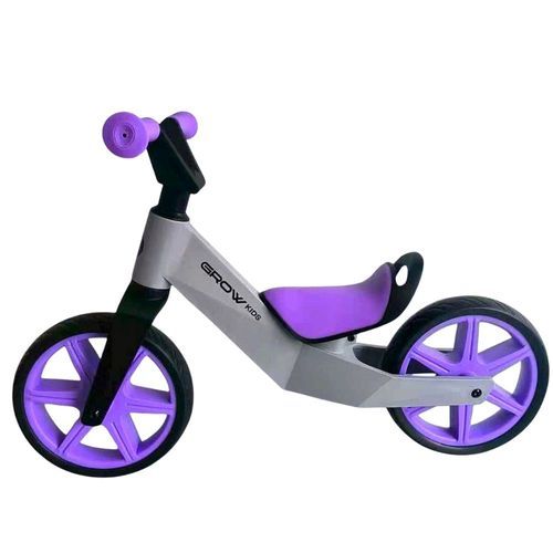 אופני איזון סופר קלילים עם כידון T, מושב מתכונן וגלגלי EVA ללא תקרים - סגול