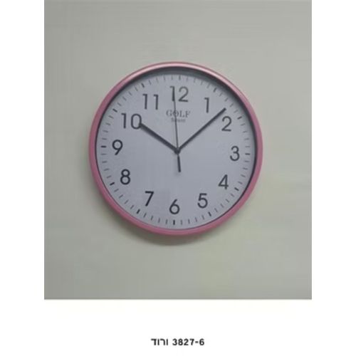 שעון קיר גולף ורוד GOLF LJ3827-6