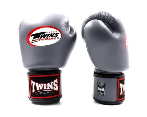 כפפות איגרוף  TWINS אפור עור פרימיום